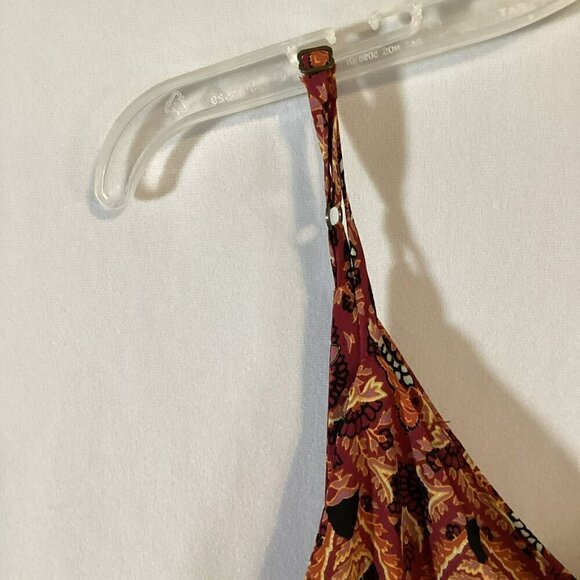 Xhilaration Jumpsuit Tribal Print Single Spaghetti Single Ruffle Sleeve Sz Small - Picture 3 of 10